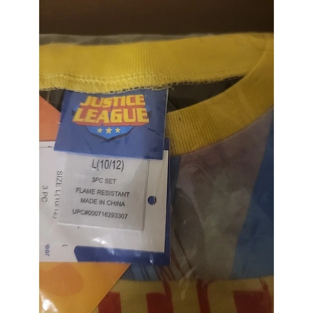 3 PC Justice League Pajamas Set‎ Sealed In Original Packaging